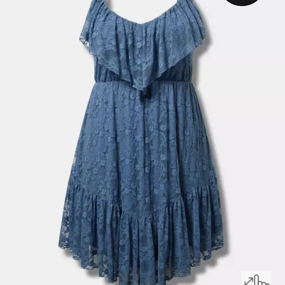 Torrid Blue Ruffled Sundress Sleeveless Mini - Picture 4 of 5